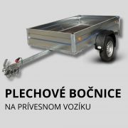Nebrzdený prívesný vozík-Plechové bočnice Nebrzdený prívesný vozík-Plechové bočnice