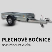 Brzdené prívesné vozíky-Plechové bočnice kolesa vedľa ložnej plochy Brzdené prívesné vozíky-Plechové bočnice kolesa vedľa ložnej plochy