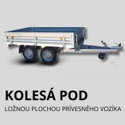 Dvojnápravový  prívesný vozík-Kolesa pod ložnou plochou Dvojnápravový  prívesný vozík-Kolesa pod ložnou plochou