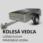 Prívesný vozík kolesa vedľa ložnej plochy Prívesný vozík kolesa vedľa ložnej plochy