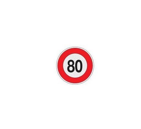 Reflexná samolepka 80 km/hod.