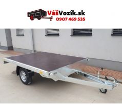 Privesny-vozik-plato- UNICOL- nebrzdeny-jednonapravovy-do-750kg-kolesa-pod-loznou-plochou-bez bocnic-oporne-koleso