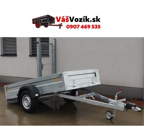 Prívesný vozík brzdený UNICOL vyklápací 1500kg  1500x2500